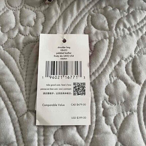 NWT Kate Spade Weston Masons Bricks Leather Large Shoulder Crossbody Bag - Picture 3 of 5